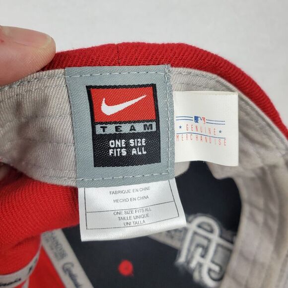 St. Louis Cardinals Velcro Baseball Cap Red OSFA - Picture 6 of 6